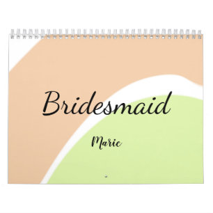 Calendario SIMPLE MINIMAL add your name custom bridesmaid   C