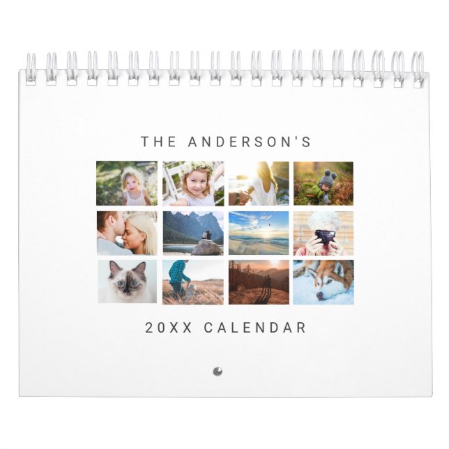 Calendario Simple Minimalist Custom 2022 Photo (Tapa)