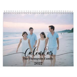Calendario Simple Moderno Personalizado 14 Fotos Familia 2027