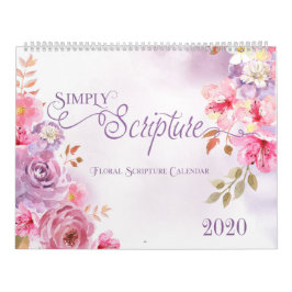 Calendario Simple Scripture Floral Calendar