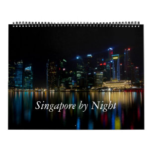 Calendario Singapur de noche