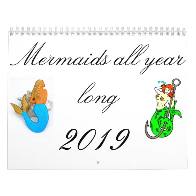 Calendario Sirenas todo el año 2019 (Tapa)