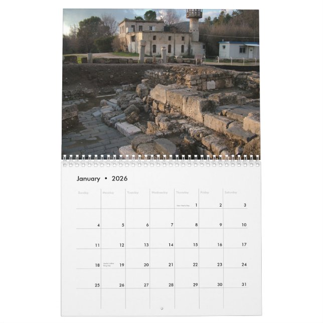Calendario Sitios bíblicos de la arqueología en Israel hoy (Jan 2026)
