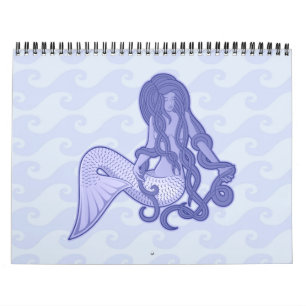 Calendario Sitting Mermaid Blue
