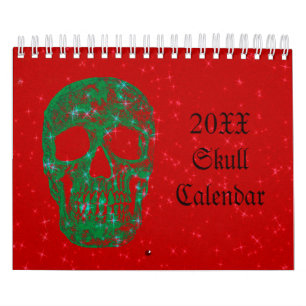 Calendario Skull Head Gothic Girly Fun Trendy Art 2022
