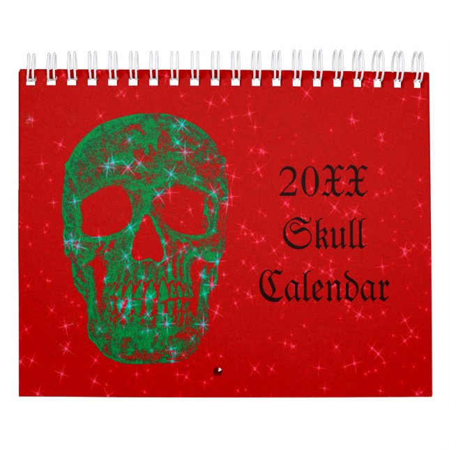 Calendario Skull Head Gothic Girly Fun Trendy Art 2024 (Tapa)