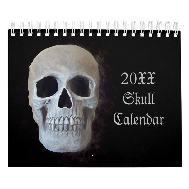 Calendario Skull Head Gothic Guay Fun Trendy Art 2024 (Tapa)