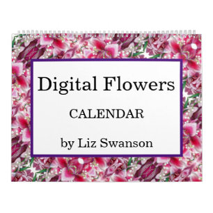 Calendario Sm, Med, Lg - Flores digitales