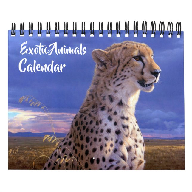 Calendario Small Size Exotic Animals Calendar (Tapa)