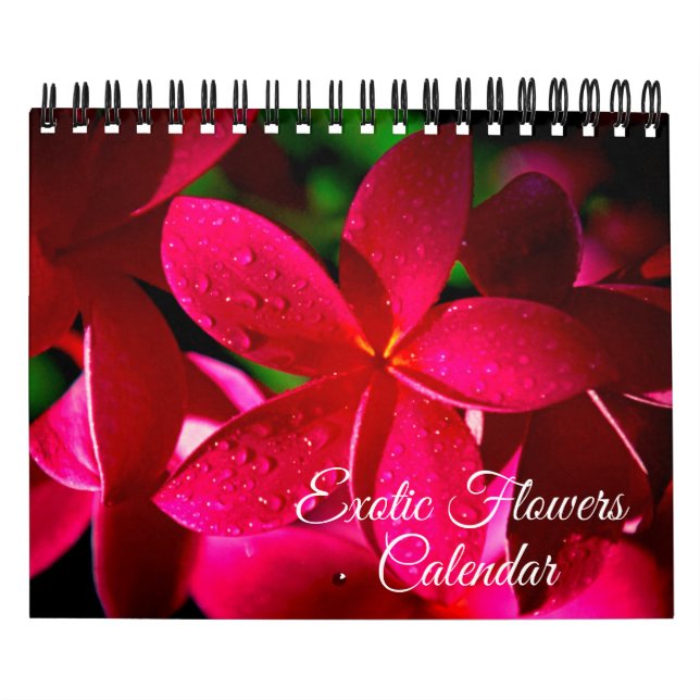 Calendario Small Size Exotic Flowers Calendar (Tapa)