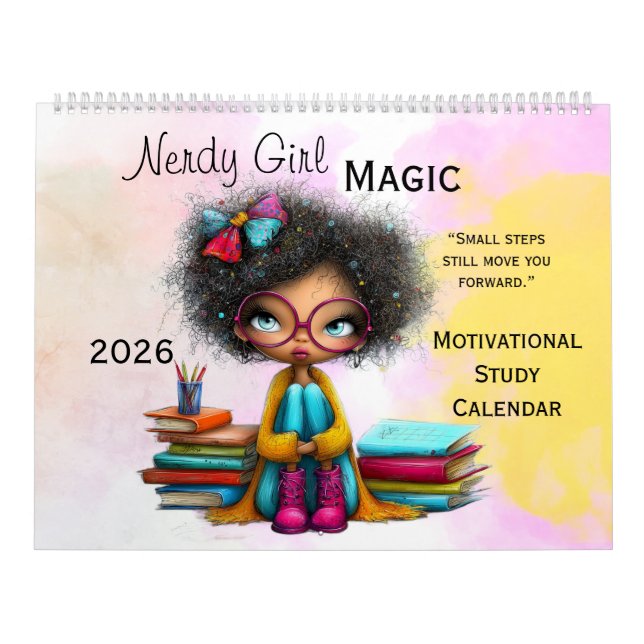 Calendario Smart Girl Motivational Study Wall Calendar 2026 (Tapa)