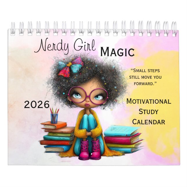 Calendario Smart Girl Motivational Study Wall Calendar 2026 (Tapa)