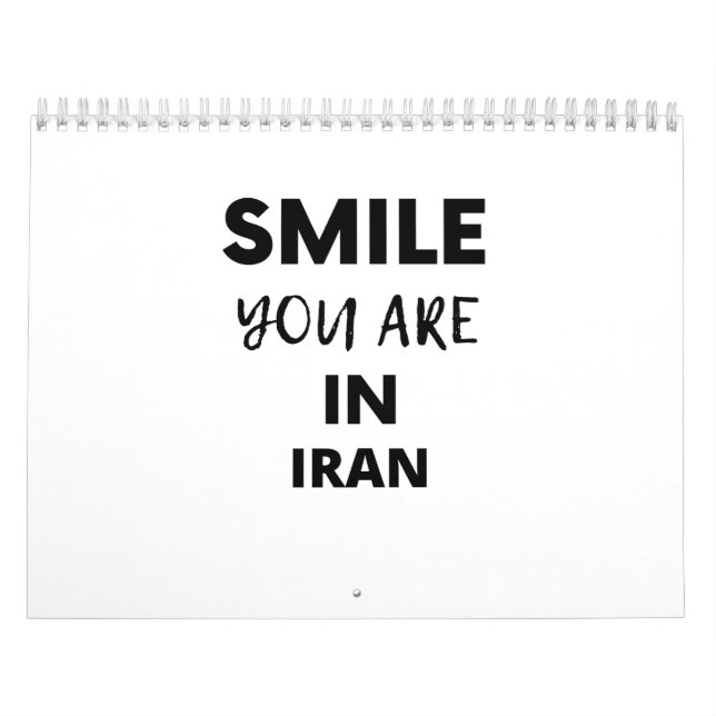 CALENDARIO SMILE YOU ARE IN  IRAN (Tapa)