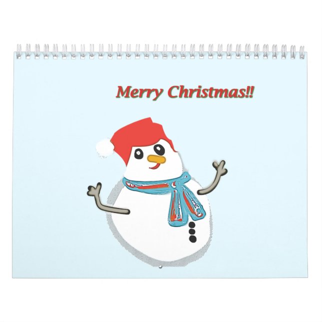 Calendario Snowman. Merry christmas!! (Tapa)