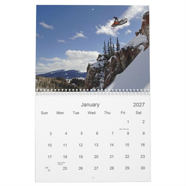 Calendario snowmobiles (Jan 2027)