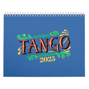 Calendario Solo dos páginas de medio 2025 Tango Art y comilla