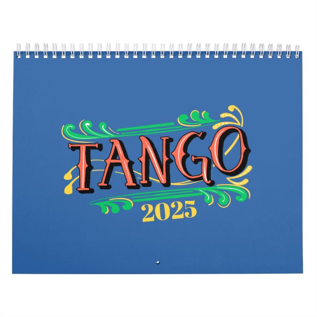 Calendario Solo dos páginas de medio 2025 Tango Art y comilla (Tapa)