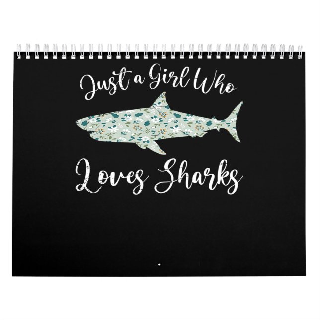 Calendario Solo un Chica que ama a los tiburones - obsequia a (Tapa)