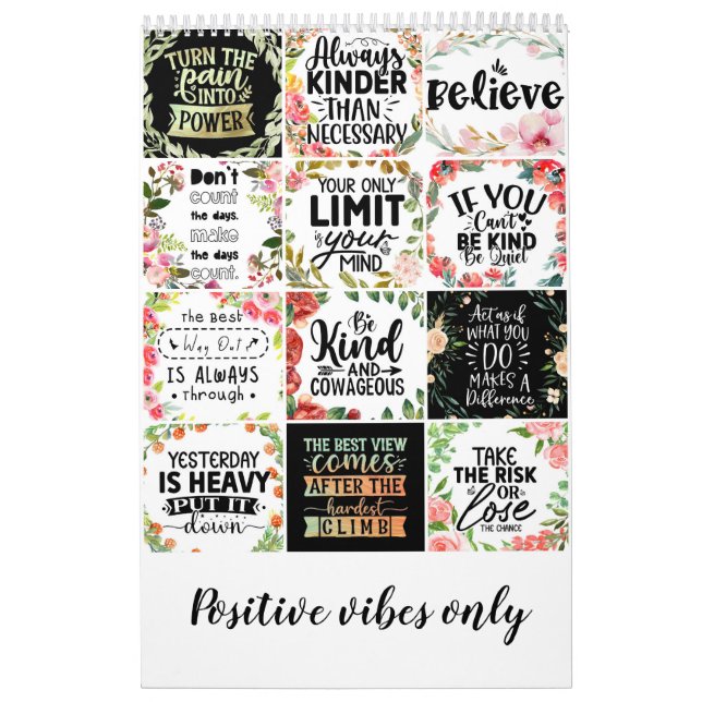 Calendario Sólo vibraciones positivas (Tapa)