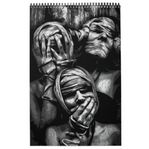 Calendario Sombras silenciadas: Rostros abstractos