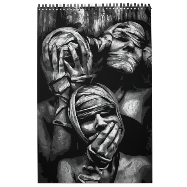 Calendario Sombras silenciadas: Rostros abstractos (Tapa)