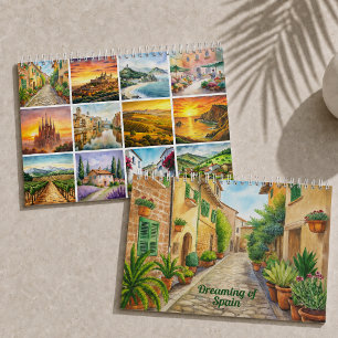 Calendario Soñando con España 2027 Arte de Viaje en Acuarel