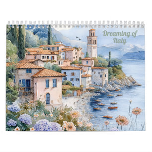Calendario Soñando con Italia 2026 Paisaje Acuarela