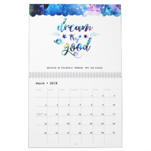 Calendario Soñar. Prueba. Hazlo bien.
