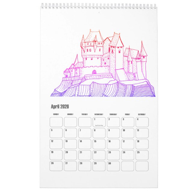 Calendario Soñar y viajar por las ciudades (Apr 2026)