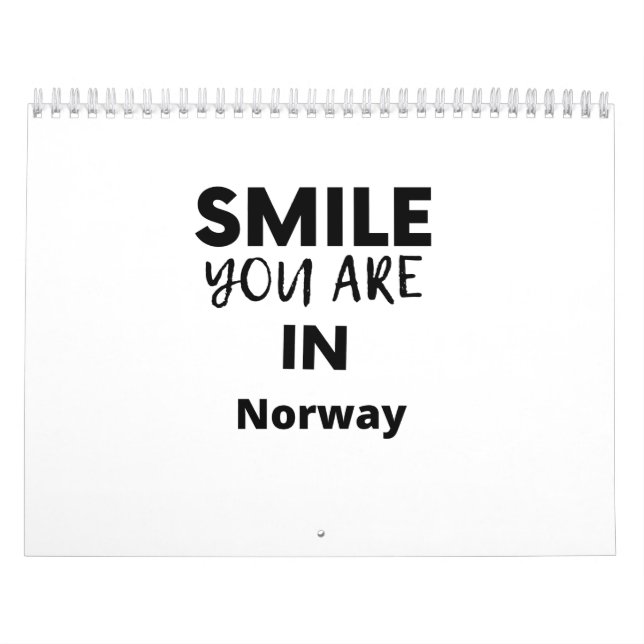 Calendario SONRISA QUE ESTÁS EN Noruega (Tapa)