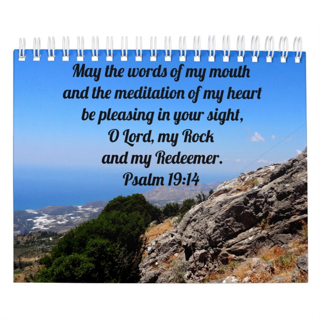 Calendario Soothing Bible Verses Custom Christian (Tapa)