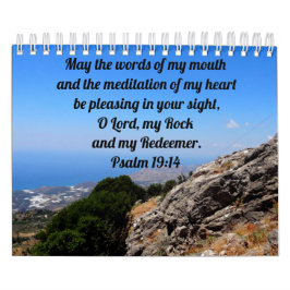 Calendario Soothing Bible Verses Custom Christian