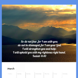Calendario Soothing Bible Verses Custom Christian