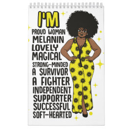 Calendario Soy motivación positiva inspirar a melanin sista n