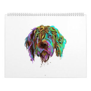 Calendario Splash Wirehaed Apuntando Perro Griffon