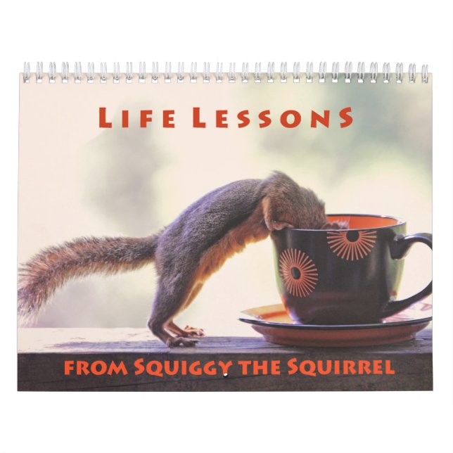 Calendario Squiggy the Squirrel Inspirador Wall Calendar (Tapa)