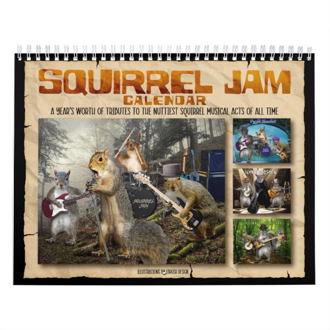 Calendario Squirrel Jam - Nutty Musicians Calendar (Tapa)