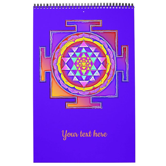 Calendario Sri Yantra - Diseño de símbolo del hinduismo 1 (Tapa)