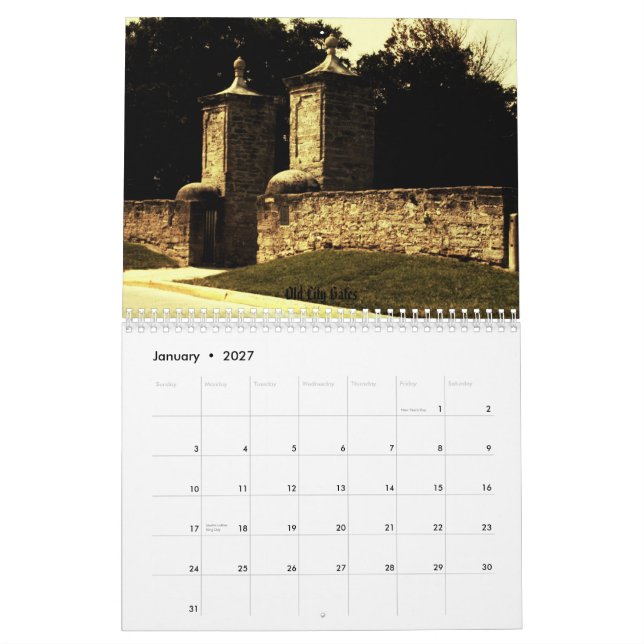 Calendario St Augustine 2010 (Jan 2027)