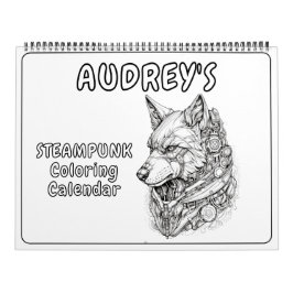 Calendario Steampunk Animals Coloring Calendar