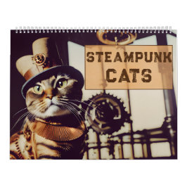 Calendario Steampunk Cats Retro Futuristic Felines Victorian