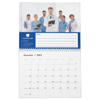Calendario Su logotipo | Dentista empresarial Minimalista mod