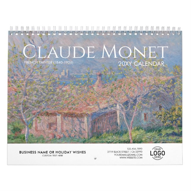 Calendario Su logotipo Monet Art Business Gift Promotional 20 (Tapa)