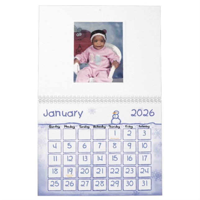 Calendario Su niña (Jan 2026)
