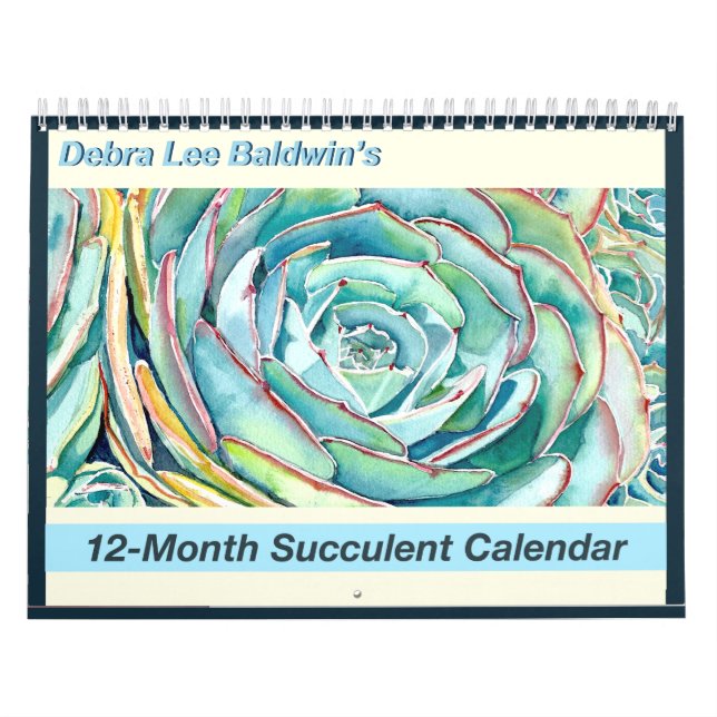 Calendario Suculento de 12 meses de Debra Lee Bald (Tapa)