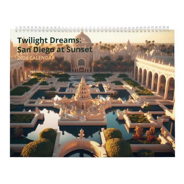 Calendario Sueños de Crepúsculo: San Diego al atardecer (Tapa)