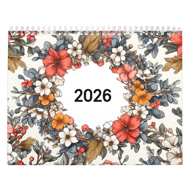 Calendario 🌸📅 Sueños Florales 2026 🌿✨ (Tapa)