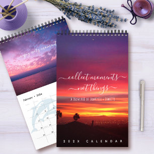 Calendario Sunrises Sunsets Cita Fotos De Paisaje Una Página