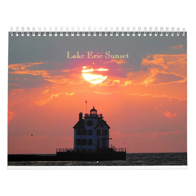 Calendario Sunsets del lago Erie (Tapa)