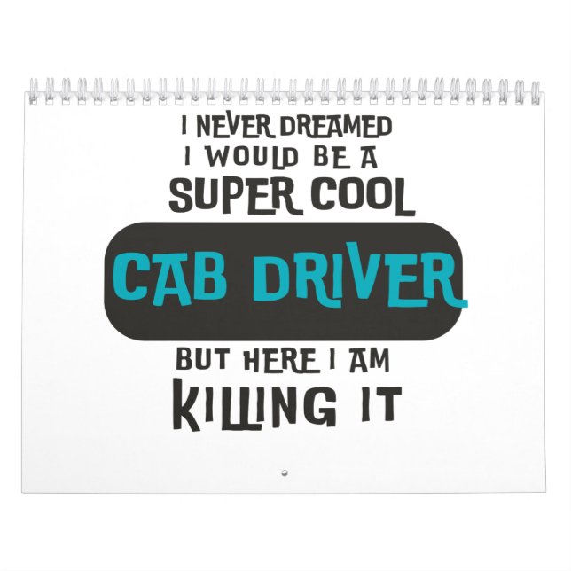 Calendario Super Cool Cab Driver (Tapa)